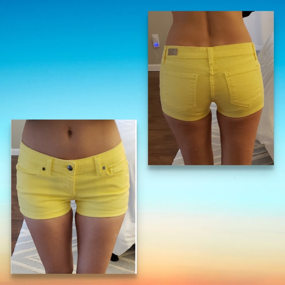 PAIGE Jean shorts yellow 27 denim stretch